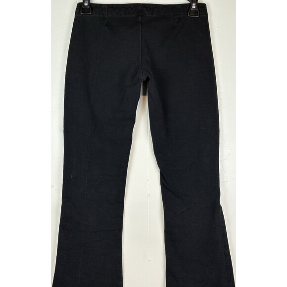 Y2K Ultra Low Rise Black Embroidered Flare Jeans, Small - Picture 6 of 11
